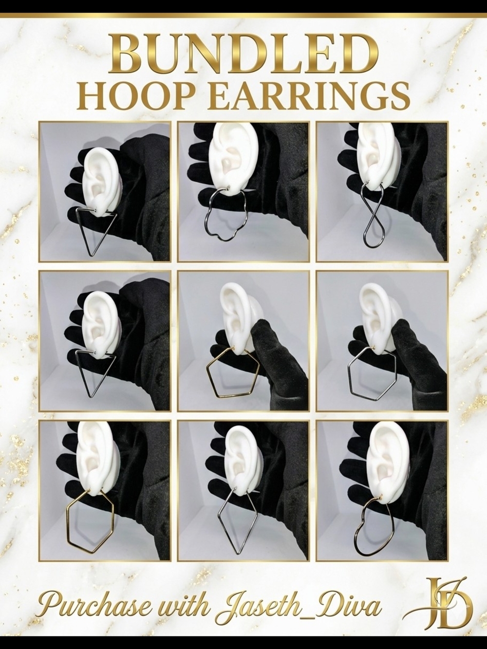 Bundled Hoop Earrings Set - Silver & Gold In Stainless Steel